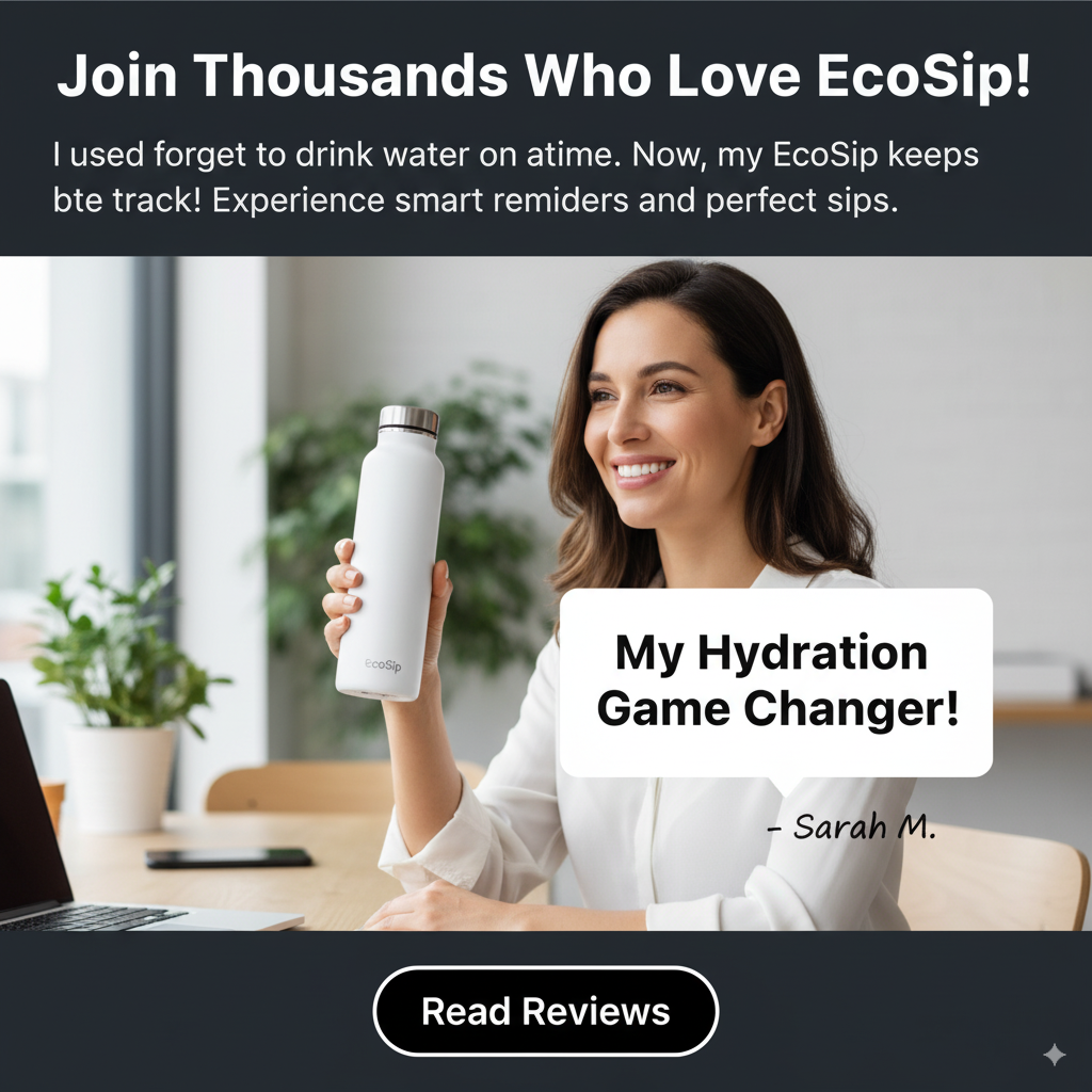 Testimonial ad creative with customer review