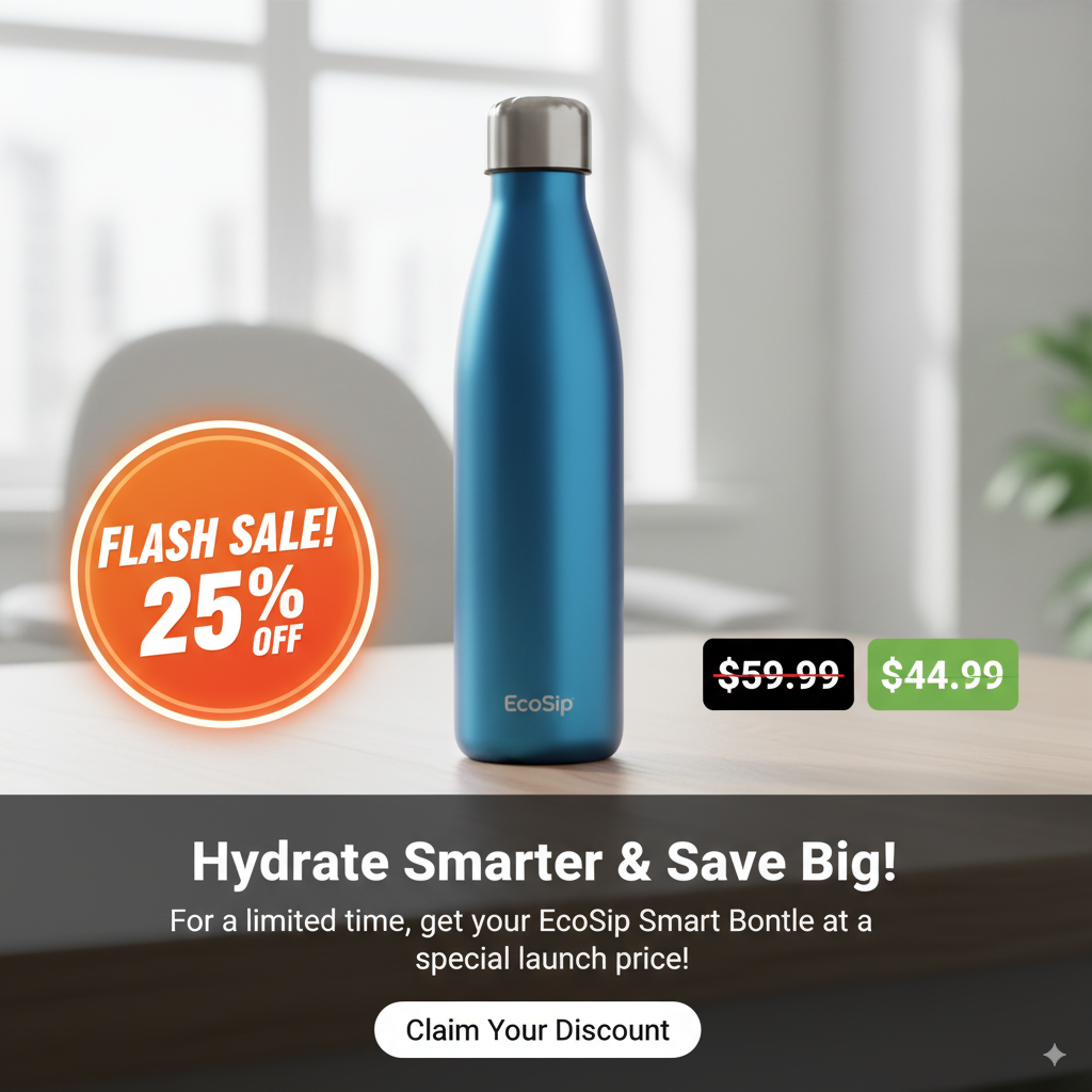 Flash sale promotional ad creative